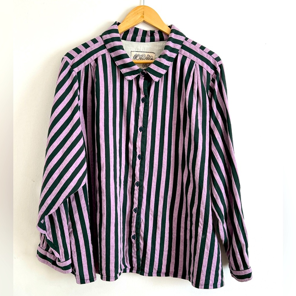 Ace & Jig Green and Pink Button Down Oxford
